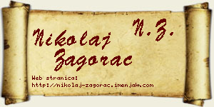 Nikolaj Zagorac vizit kartica